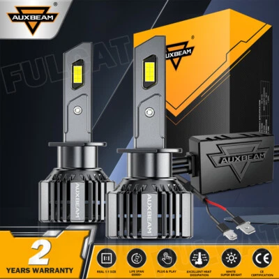 Faro LED AUXBEAM Canbus H1 haz alto bajo blanco para Honda Prelude 1997-2001 Foto 1 de 4