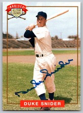 1994 Nabisco All Star Legends Duke Snider Auto Los Angeles Dodgers #NNO W/ COA