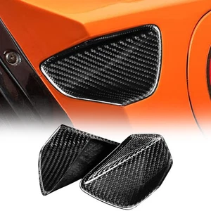 2pcs Door Handle Bowl Moulding Real Carbon Fiber Cover For Corvette C7 2014-2019 - Picture 1 of 12