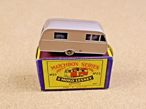 OLD VINTAGE LESNEY MATCHBOX # 23 BLUEBIRD DAUPHINE TRAILER ORIGINAL BOX - Picture 1 of 13