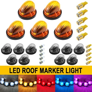 5 Pack Amber LED Cab Roof Top Marker Lights for Chevy C10/20/30/50/60/70 1973-87 - Picture 1 of 102