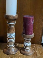 Pillar Hand Carved Candle Holders Made In India