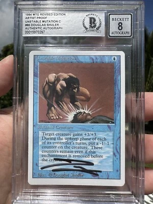 UNSTABLE MUTATION, ARTIST PROOF / SKETCH, REVISED, 1994 MTG, DOUGLAS SHULER, BAS - Image 1 of 3