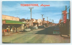 Postkarte Allen Street The Main Drag of Tombstone Arizona Oldtimer um 1950 - Bild 1 von 2