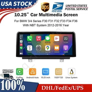 10.25 in Wireless CarPlay Touchscreen Stereo For BMW NBT F30 F31 F32 F33 F34 F36 - Picture 1 of 9