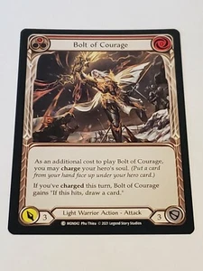 Bolt of courage (red) monarch 1st edition NM Flesh And Blood tcg - Picture 1 of 2