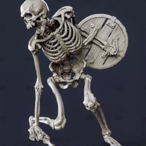 Scheletro Guerriero Non Dipinto 3D Kit Vuoto Modello GK Resina Figura 22cm Giocattolo Nuovo Stock - Foto 1 di 5