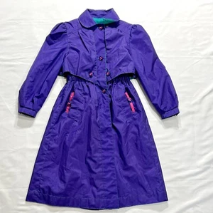 vintage rothschild girls coat Size 8 Green Purple Pink - Picture 1 of 6