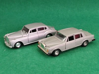 LOTTO ROLLS ROYCE POLISTIL BURAGO 1:24 1:25 - SILVER CLOUD / SILVER SHADOW  🔺🔺 - Immagine 1 di 4