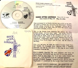 5/10/91 ROCK OVER LONDON (AOR) LIVE ROL EXCLUSIVE: WORLD PARTY, IAN DRURY, BLUR - Picture 1 of 2