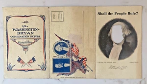 RARE 1908 Presidential Election Mailer WASHINGTON/BRYAN Photo - Picture 1 of 10