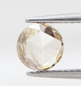 Brown Color Round Rose Cut Natural Diamond For Engagement Ring 0.74Ct 6.5 MM - Picture 1 of 10