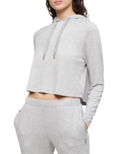 Prendas para el torso para mujer Calvin Klein manga larga con capucha ropa de dormir - talla: mediana - gris - Imagen 1 de 8