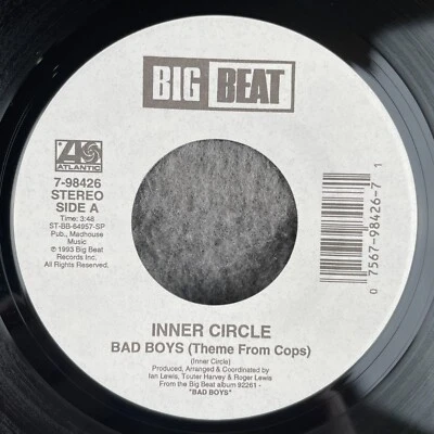 INNER CIRCLE Bad Boys (Theme From Cops) / Sweat 45 Big Beat 7-98426 NEW UNPLAYED - Image 1 of 4