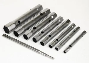 Tubular Metric Box Spanner Wrench 8pc spark Plug Sockets 6 – 22mm Tommy Bar - Picture 1 of 6
