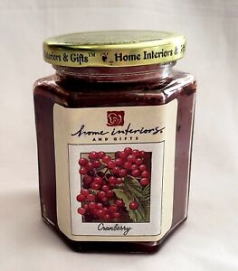 Home Interiors Scented Jar Candle "Cranberry" 10 oz  USA