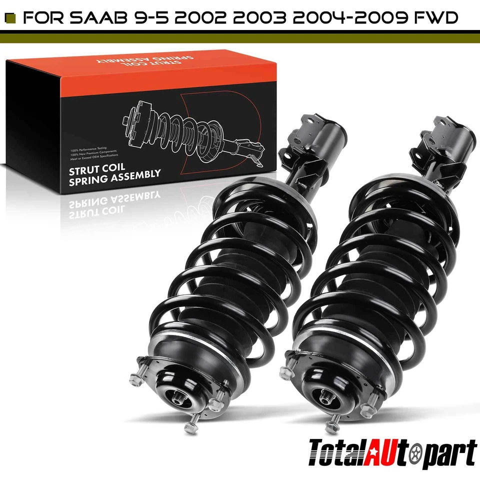2x Conjunto completo de puntal y resorte helicoidal para Saab 9-5 2002-2009 lado delantero Foto 1 de 4