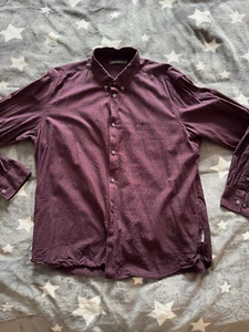 FCUK / French Connection UK - Burgundy Checked Shirt - Size XXL - Picture 1 of 5