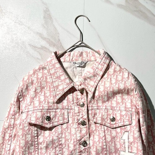 Giacca denim Christian Dior Galliano epoca fantasia trotter taglia 36 usata