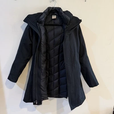 Parka Patagonia Tres Down 3 en 1 H2no negra para mujer talla pequeña Foto 1 de 4
