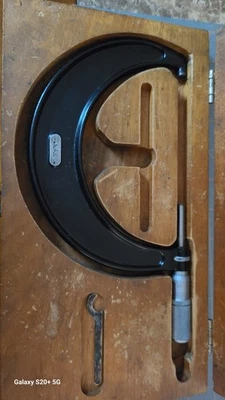 Starrett 4" - 5" no. 436 Micrometer  Carbide Faces Friction Thimble - Image 1 of 4