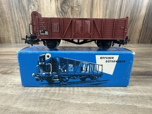 Vintage HO Marklin 4601 Open Goods Truck Train Brown With Original Blue Box - Picture 1 of 9