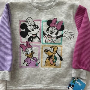 Felpa 3T Shirt Disney Topolino e Amici Bambina Manica Lunga - Foto 1 di 7
