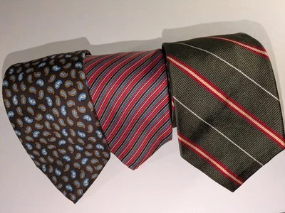 Lote 3 corbatas de seda vintage todas (100%) (Londonderry, Regent Street, Hardy Amies) Foto 1 de 4