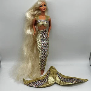 Muñeca Barbie Jewel Hair Mermaid 1995 vintage pelo largo blanco pelo largo - Imagen 1 de 7