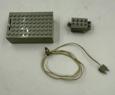LEGO 1980s Technic Gris Eléctrico 4V Motor Y Caja Batería - Solo Para Piezas Foto 1 de 4