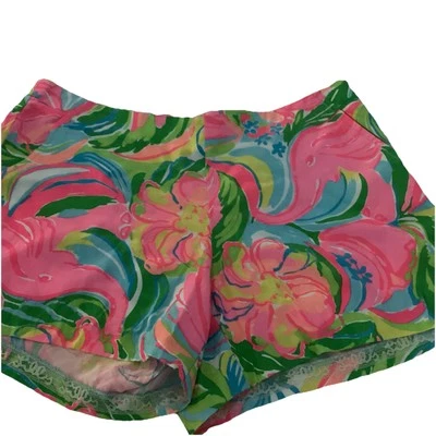 LILLY PULITZER 6 The Callahan Corto Escorto Grande Coqueteo Tropical 5 Bolsillos entrepierna Foto 1 de 4