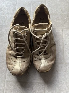 Coach Kate Gold Signature Sneaker Größe 7,5 M Schimmer Schnürschuhe - Bild 1 von 5