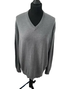 Suéter Jersey Barbour Cuello en V Gris Talla XL Pecho 48 - Imagen 1 de 6