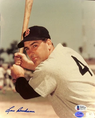 Foto firmada por Lou Boudreau 8x10 de los Medias Rojas de Boston BAS Foto 1 de 4