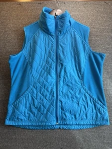 Columbia Quilted Vest Full Zip, Women's Size 2XL Teal - Picture 1 of 8