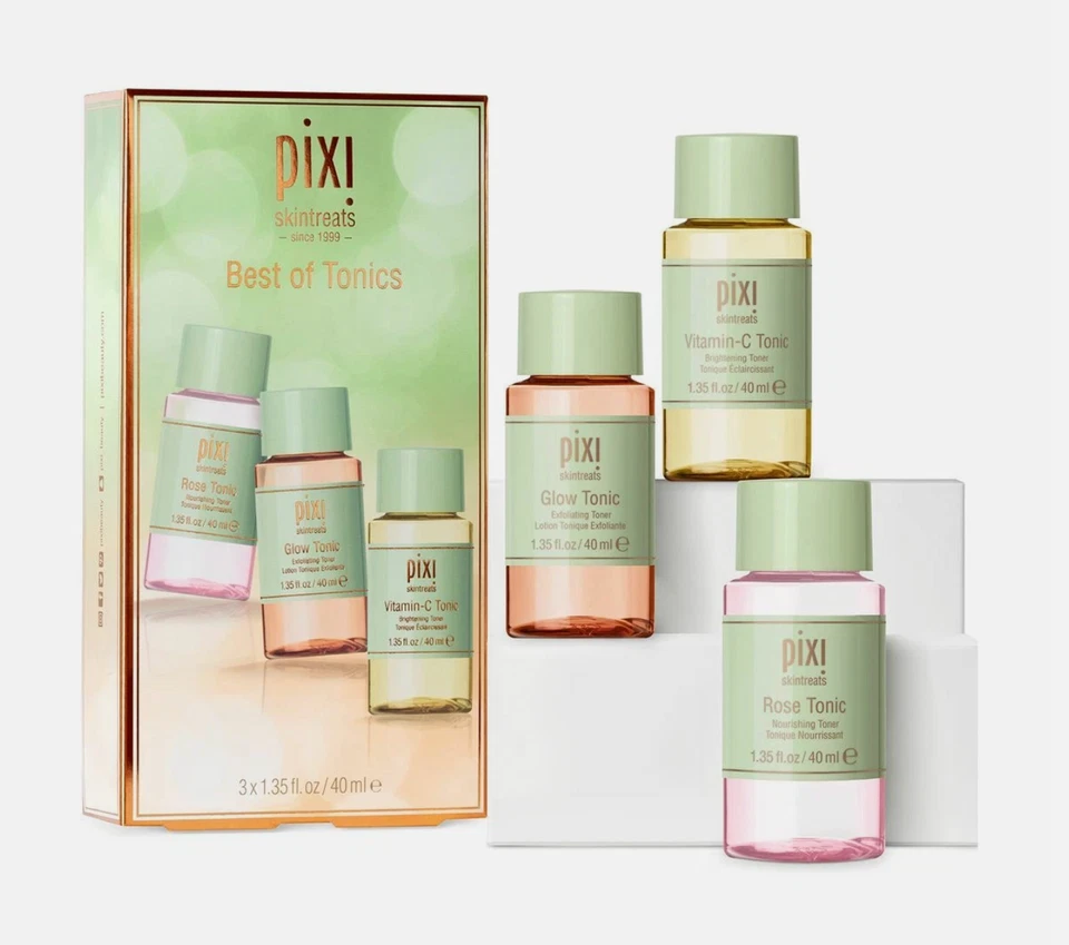 PIXI Best of Tonics - 3x Toner Gift Set: Glow + Rose + Vitamin C 3x 40ml GIFT!