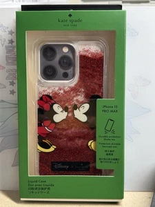 SOLD OUT NEW Kate Spade Mickey Minnie Liquid Glitter iPhone 15 PRO MAX Case - Photo 1 sur 4