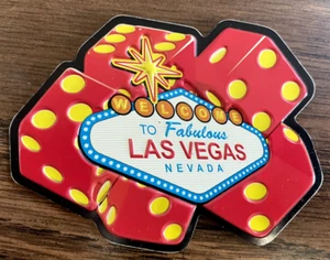 Las Vegas Rubber Magnet - Nevada City Souvenir Party Event Travel Gift - Picture 1 of 4