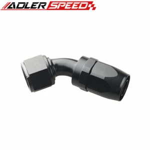 US 45 Degree -4AN 6AN 8AN 10AN 16AN 20AN Swivel Oil Fuel Line Hose End Adapter - Picture 1 of 28