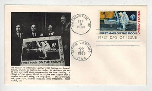 1969 Hombre en la Luna Apolo 11 Space C76 desconocido caché impreso + texto - astronautas - Imagen 1 de 1