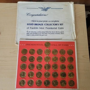 1968 Franklin Mint Presidential Profile Bronze Coin Collection 36 Coins - Picture 1 of 6