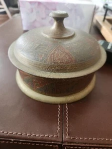 vintage brass Lidded Bowl - Picture 1 of 7