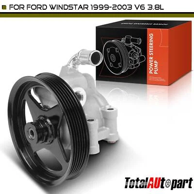 Bomba de dirección asistida con polea para Ford Windstar 1999-2003 3,8 L sin depósito Foto 1 de 4