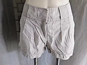 LC Lauren Conrad steinbeige lässige khaki-Chino-Shorts mit Faltenbündchen – Größe 10 - Bild 1 von 1