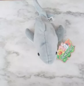Shark "Whitey" 10" Long Plush Beanie Gray/White Underbelly- Bean Sprouts/GAF - Picture 1 of 3