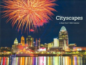 COLLECTIBLE CALENDAR - 2022 - CITYSCAPES - DALLAS - NEW YORK - BOSTON - DENVER - Picture 1 of 2