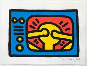 KEITH HARING "UNTITLED (C)" 1987 | SIGNED PRINT | LARGE HARING INVENTORY GALLART - Picture 1 of 3