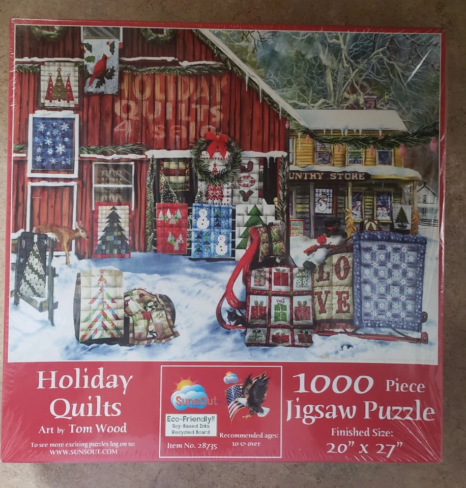 Holiday Quilts 1000 PC Jigsaw Puzzle by SunsOut