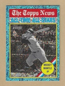 Topps Heritage Mickey Mantle All-Time All-Stars #349 2025 refractor azul brillante - Imagen 1 de 2