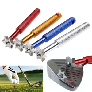 1Pc Groove Sharpener Tool Golf Club Wedge Cleaner Iron 6 Blade U V Stainless - Picture 1 of 11